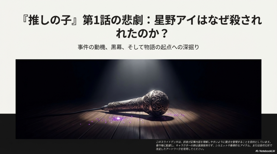 【推しの子】犯人考察：リョースケはなぜアイを殺した？黒幕カミキヒカルの正体