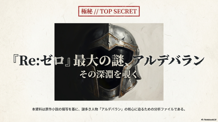 Re：ゼロから始める異世界生活のアルデバランの正体と権能を考察