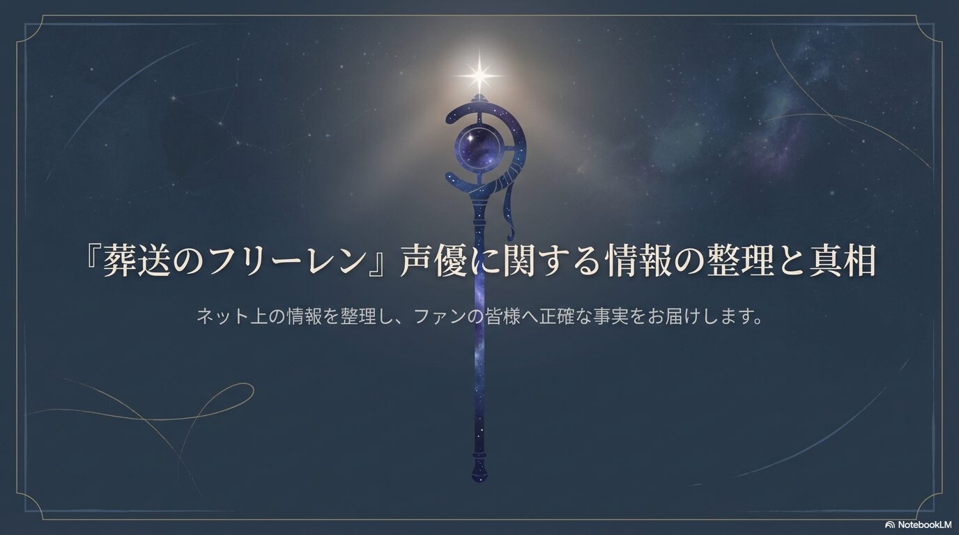 葬送のフリーレン声優死亡の事実は？田中敦子氏の訃報と2期の真実
