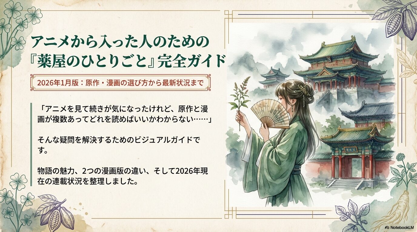 【薬屋のひとりごと】原作は完結した？最新話の状況や結末・時代背景を解説！どんな話か魅力も紹介