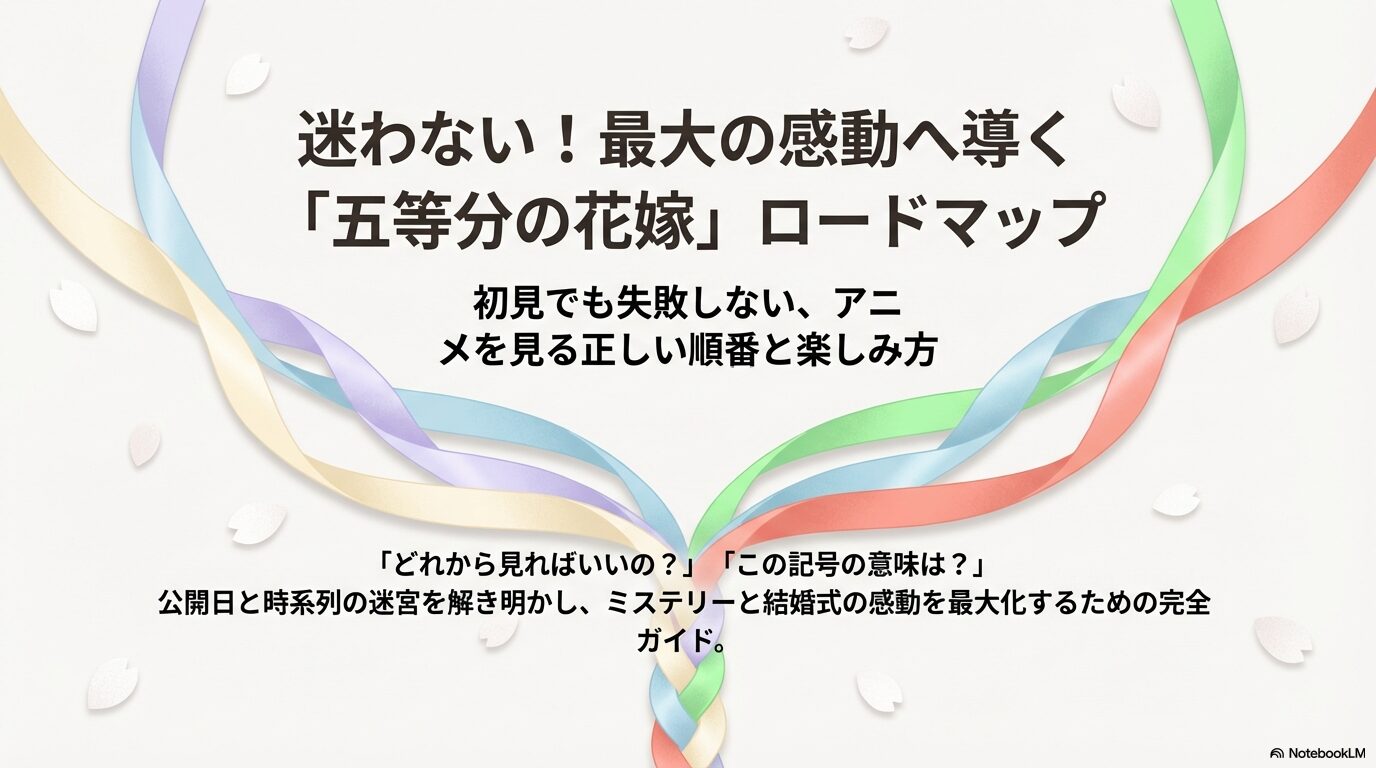 五等分の花嫁アニメ見る順番ガイド！メインキャラクターと声優の紹介！