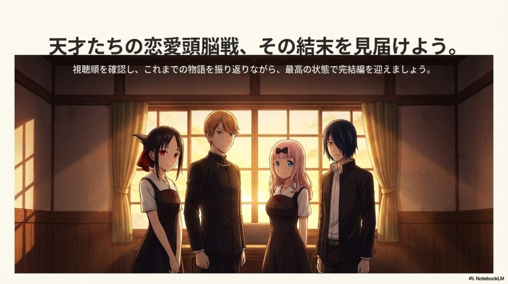 かぐや様は告らせたい 天才たちの恋愛頭脳戦 その結末を見届けよう